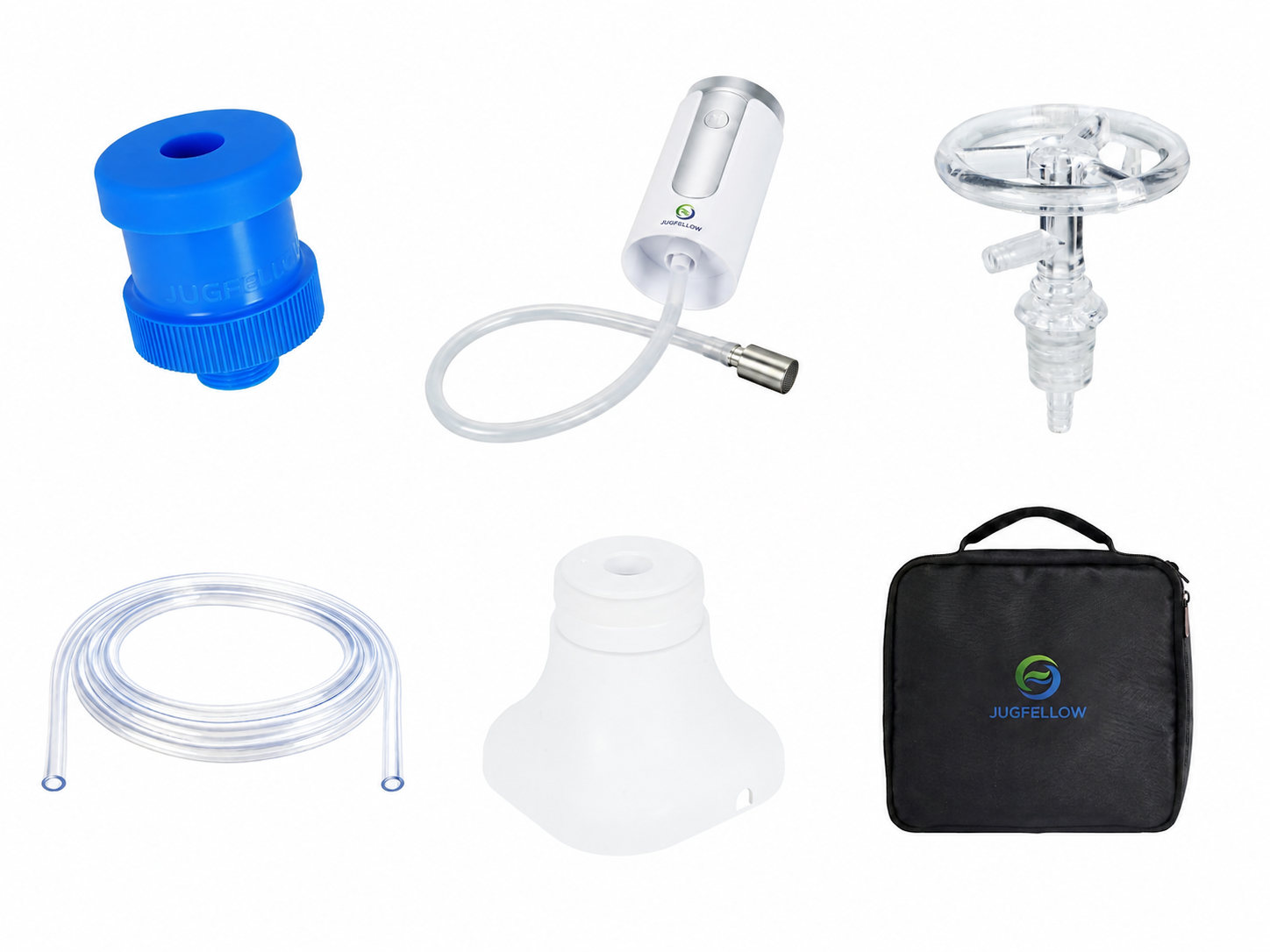 Jugfellow Adaptive Kit turning a common camp water container into a hands-free dispenser and flexible faucet.